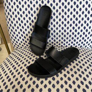 Reef black sandals size 10